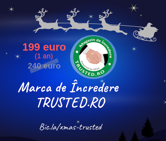 OFERTĂ de sărbători: Marca de Încredere TRUSTED.RO cu reducere